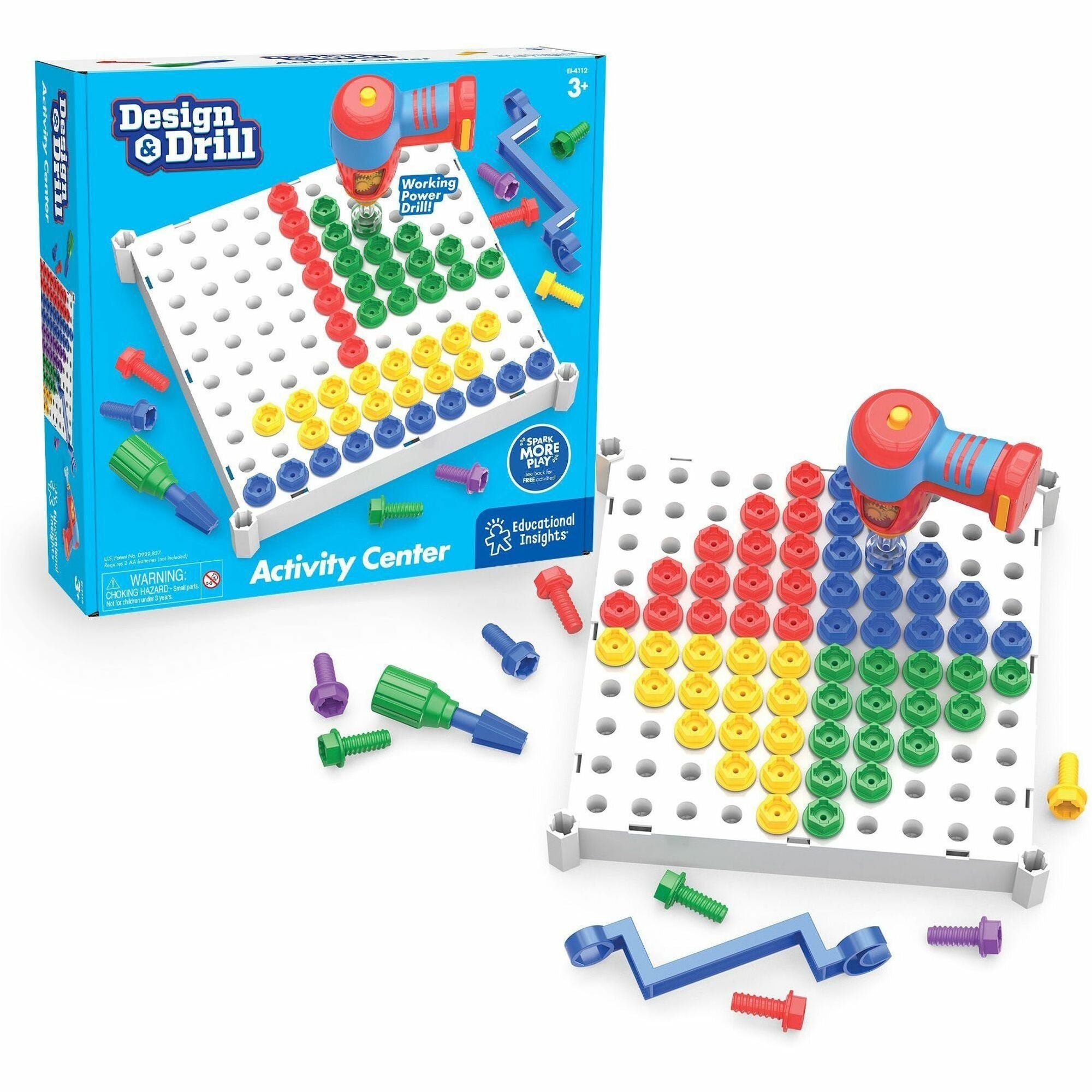 Educational Insights Design/Drill Activity Center - Theme/Subject: Learning - Skill Learning: Imagination, Creativity, Motor Skills, Color Matching, Skill Drill - 3-6 Year