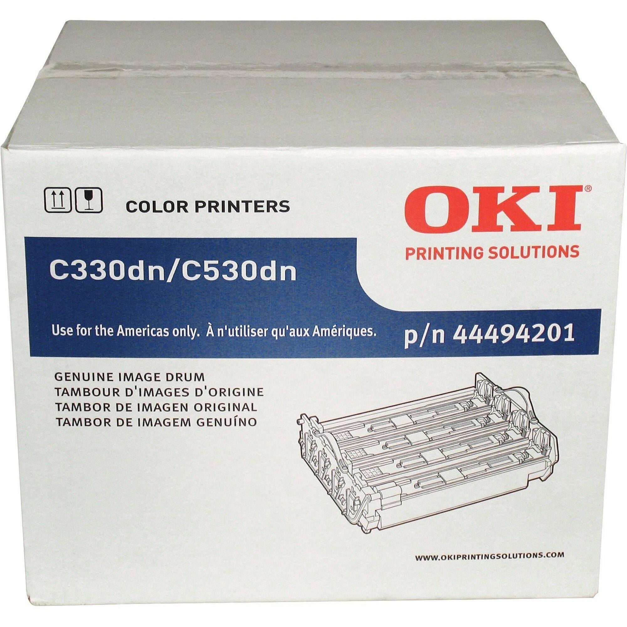 Oki 44494201 Image Drum - LED Print Technology - 20000 - 1 Each - Black, Color - 