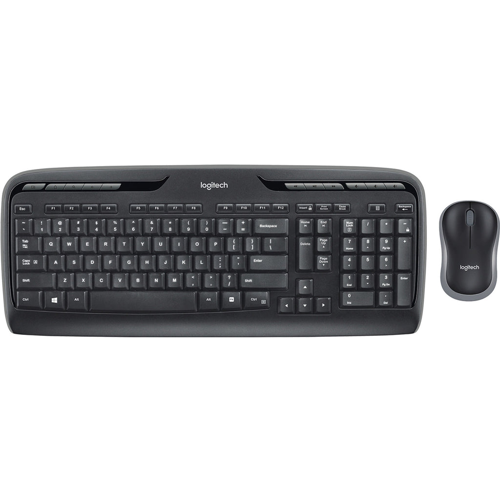 MK320 Wireless Keyboard + Mouse Combo, 2.4 GHz Frequency/30 ft Wireless Range, Black