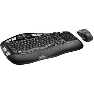 MK550 Wireless Wave Keyboard + Mouse Combo, 2.4 GHz Frequency/30 ft Wireless Range, Black