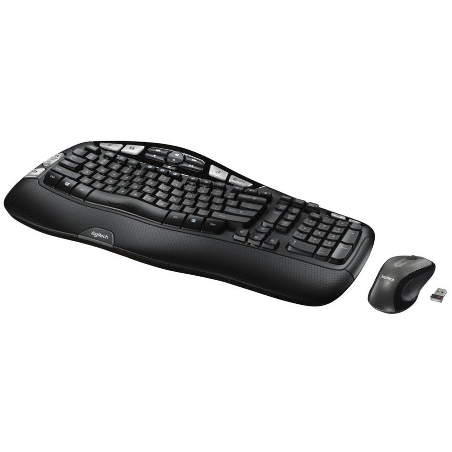 MK550 Wireless Wave Keyboard + Mouse Combo, 2.4 GHz Frequency/30 ft Wireless Range, Black