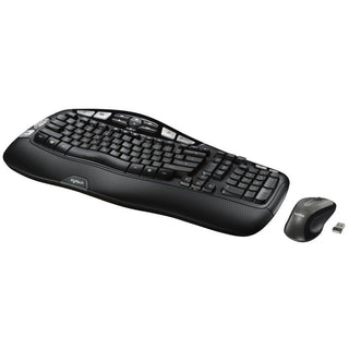 MK550 Wireless Wave Keyboard + Mouse Combo, 2.4 GHz Frequency/30 ft Wireless Range, Black