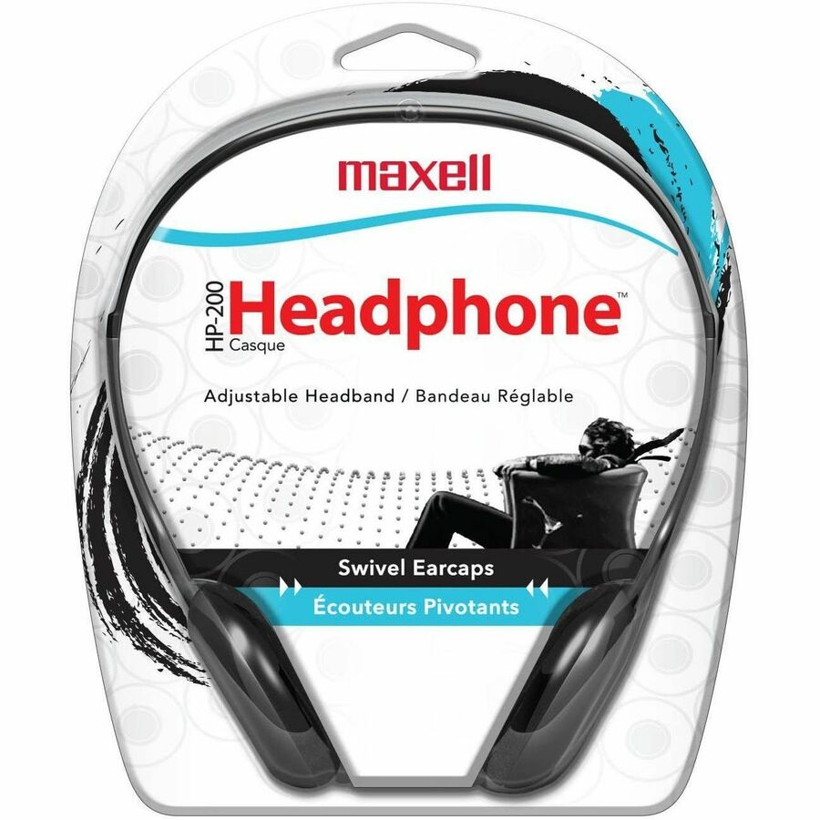 HP-200 Stereo Headphones, 4 ft Cord, Silver