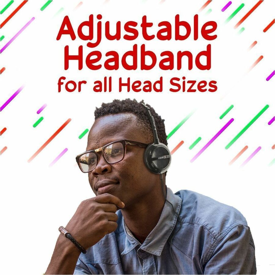 HP-200 Stereo Headphones, 4 ft Cord, Silver