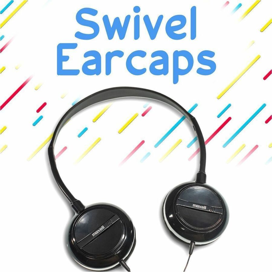 HP-200 Stereo Headphones, 4 ft Cord, Silver