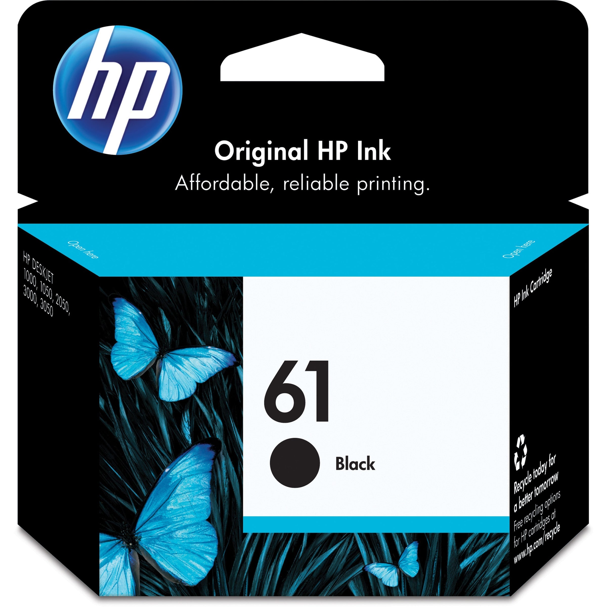 HP 61, (CH561WN) Black Original Ink Cartridge