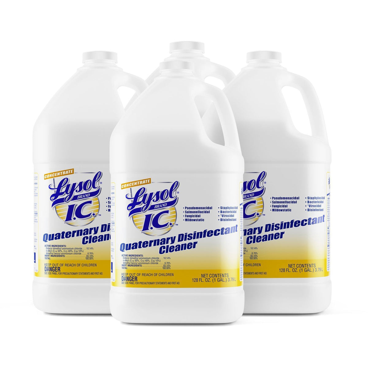 Quaternary Disinfectant Cleaner, 1gal Bottle, 4/Carton
