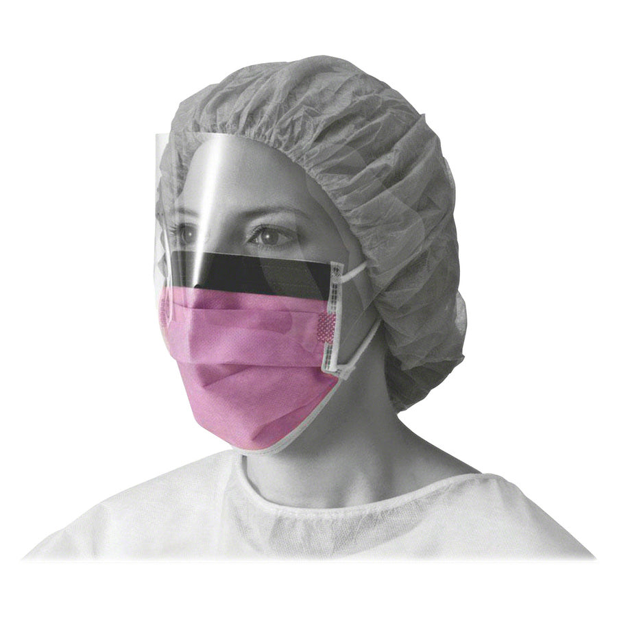 Medline Fluid-resistant Face Mask - Cellulose - Purple - Fluid Resistant, Earloop Style Mask, Fog Resistant, Latex-free - 25 / Box - 