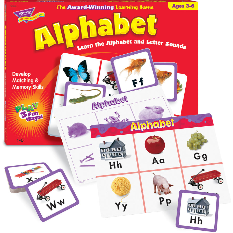 Trend Match Me Alphabet Learning Game - Educational - 1 to 8 Players - 1 Each - 