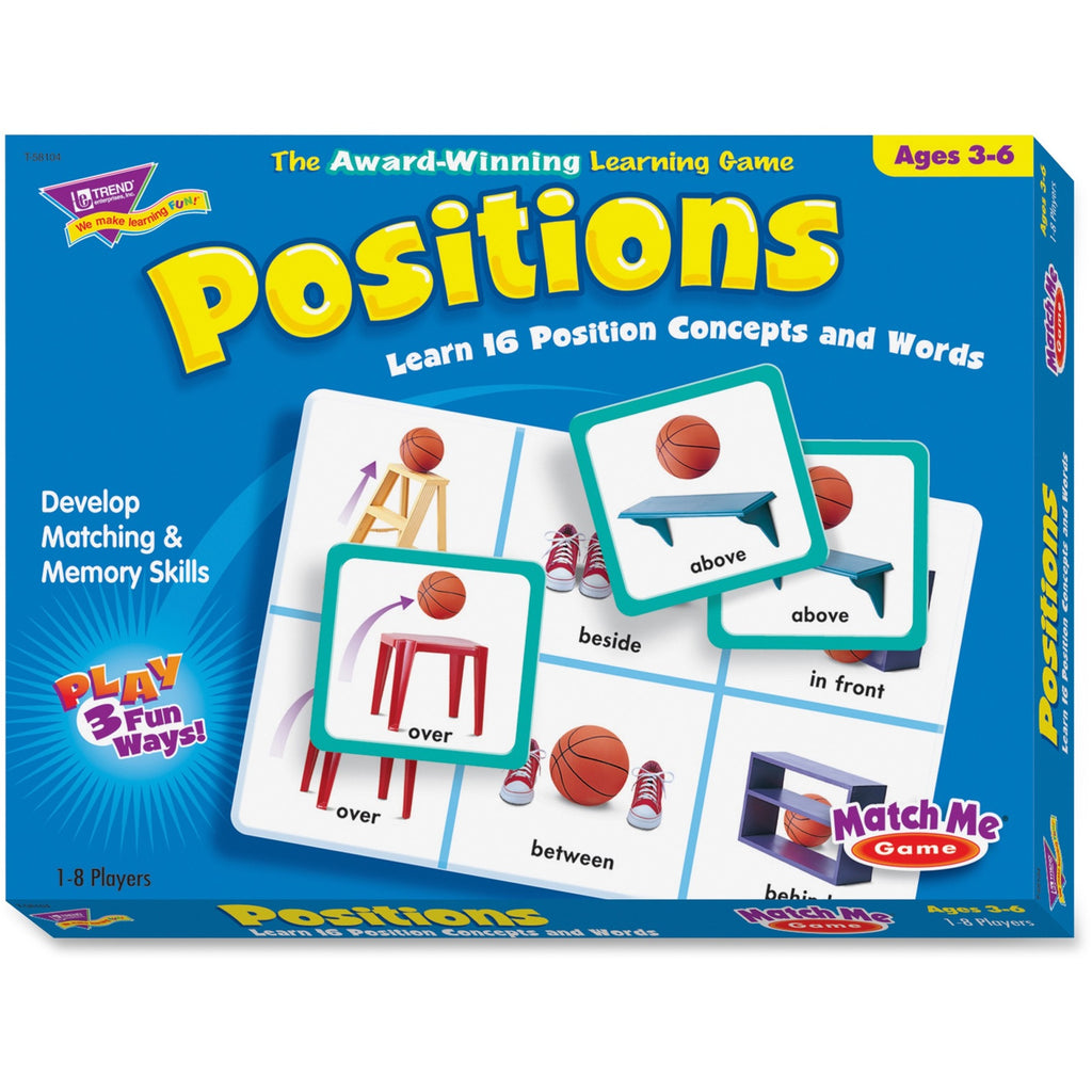 Trend Positions Match Me Games - Educational - 1 to 8 Players - 1 Each - 