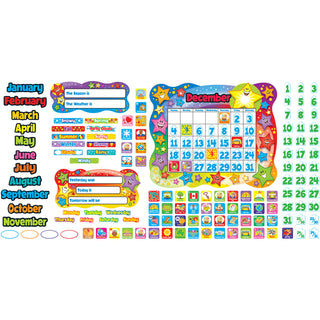 Trend Star Calendar Bulletin Board Set - Durable - 26" Height x 31.50" Width - Assorted - 1 / Set - 
