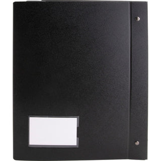 Business Source Presentation Binder - 1" Binder Capacity - Letter - 8 1/2" x 11" Sheet Size - Ring Fastener(s) - Internal Pocket(s) - Black - Recycled - Business Card Holder, Label Holder - 1 Each