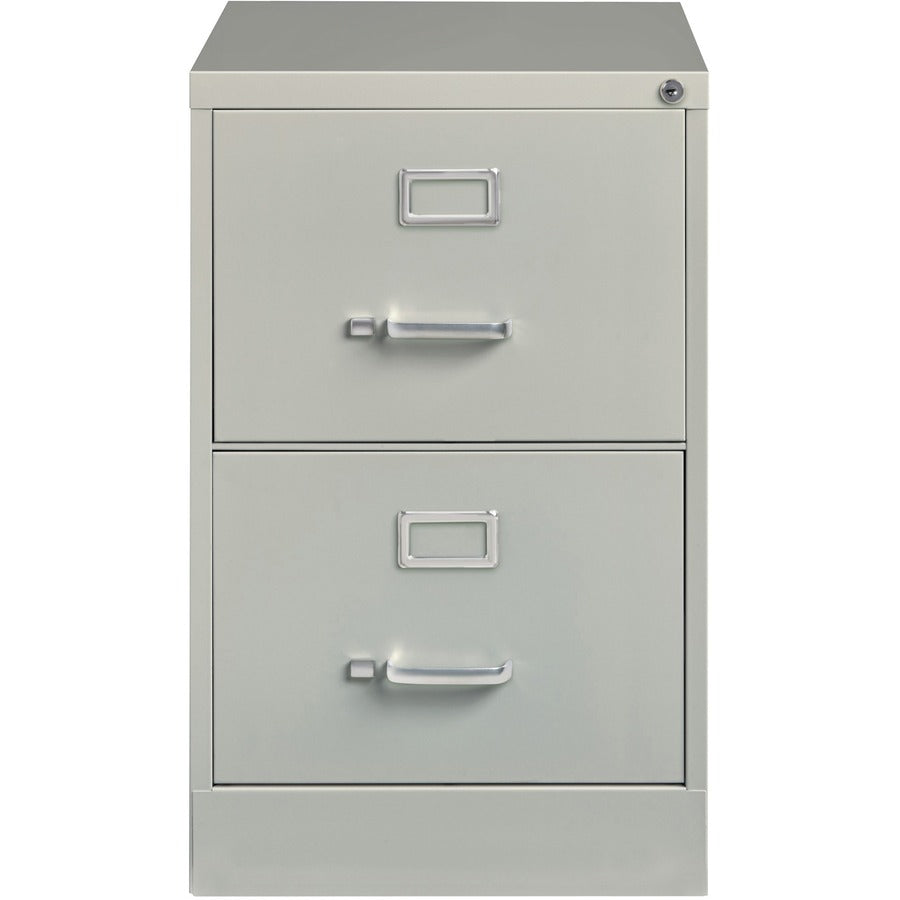 Lorell Fortress Series 26-1/2" Commercial-Grade Vertical File Cabinet - 18" x 26.5" x 28.4" - 2 x Drawer(s) for File - Legal - Vertical - Lockable, Ball-bearing Suspension, Heavy Duty - Light Gray - Steel - Recycled