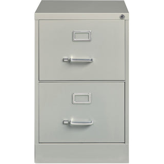 Lorell Fortress Series 26-1/2" Commercial-Grade Vertical File Cabinet - 18" x 26.5" x 28.4" - 2 x Drawer(s) for File - Legal - Vertical - Lockable, Ball-bearing Suspension, Heavy Duty - Light Gray - Steel - Recycled
