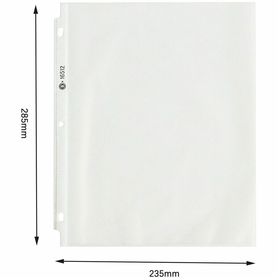 Business Source Sheet Protectors - 3.3 mil Thickness - For Letter 8 1/2" x 11" Sheet - 3 x Holes - Ring Binder - Top Loading - Rectangular - Clear - Polypropylene - 50 / Box