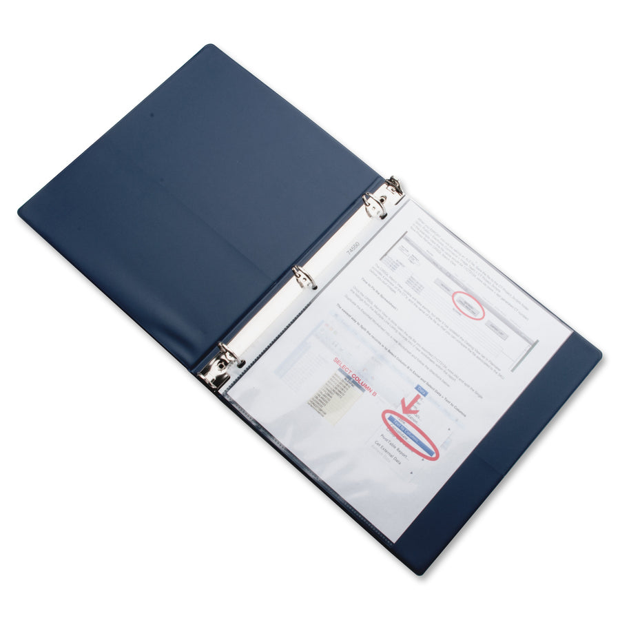 Business Source Sheet Protectors - 2.4 mil Thickness - For Letter 8 1/2" x 11" Sheet - 3 x Holes - Ring Binder - Top Loading - Rectangular - Clear - Polypropylene - 50 / Pack
