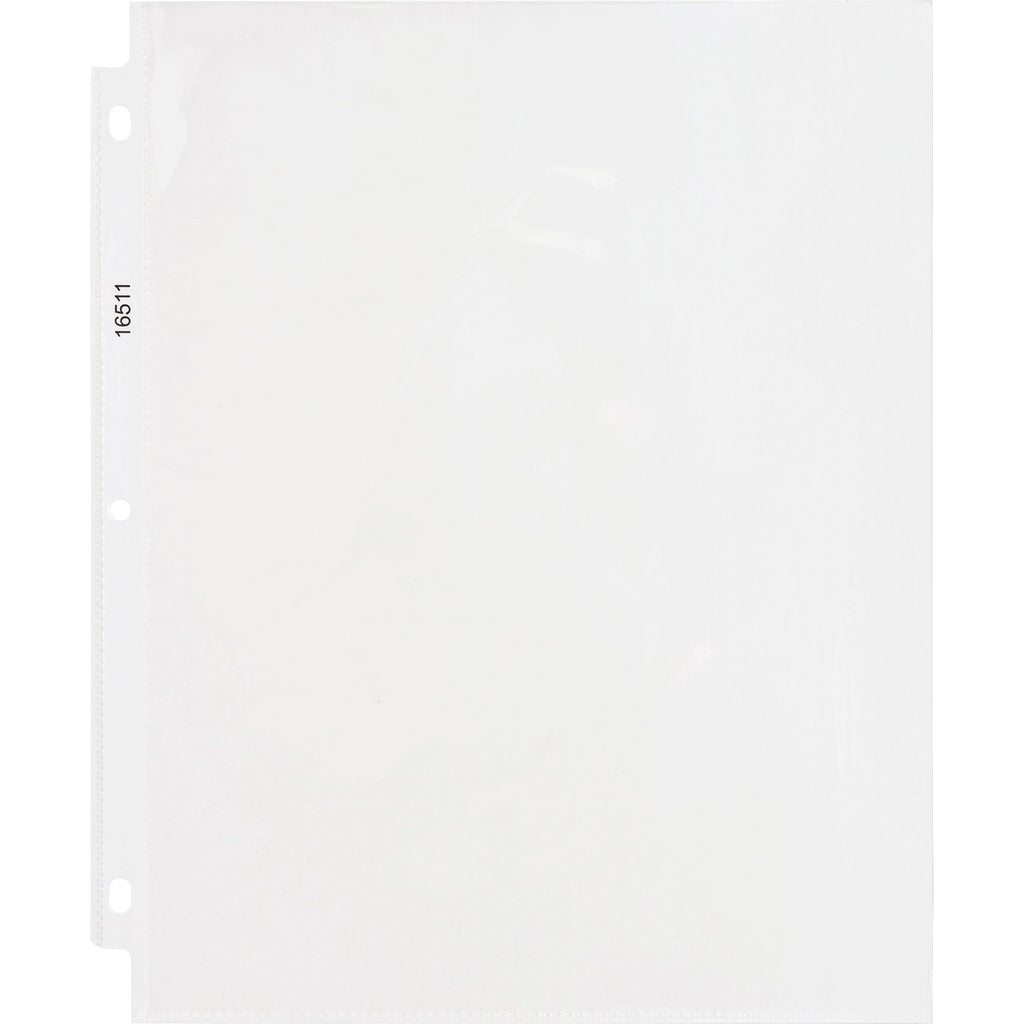 Business Source Sheet Protectors - 5 mil Thickness - For Letter 8 1/2" x 11" Sheet - 3 x Holes - Ring Binder - Top Loading - Rectangular - Clear - Polypropylene - 50 / Box - 