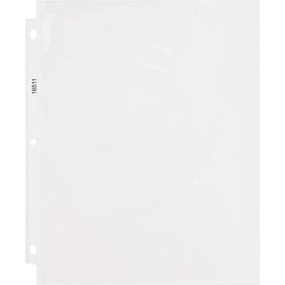 Business Source Sheet Protectors - 5 mil Thickness - For Letter 8 1/2" x 11" Sheet - 3 x Holes - Ring Binder - Top Loading - Rectangular - Clear - Polypropylene - 50 / Box - 