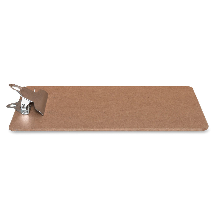 Business Source Mini Clipboard with Standard Metal Clip - Standard - 6" x 9" - Hardboard - Brown - 1 Each - 