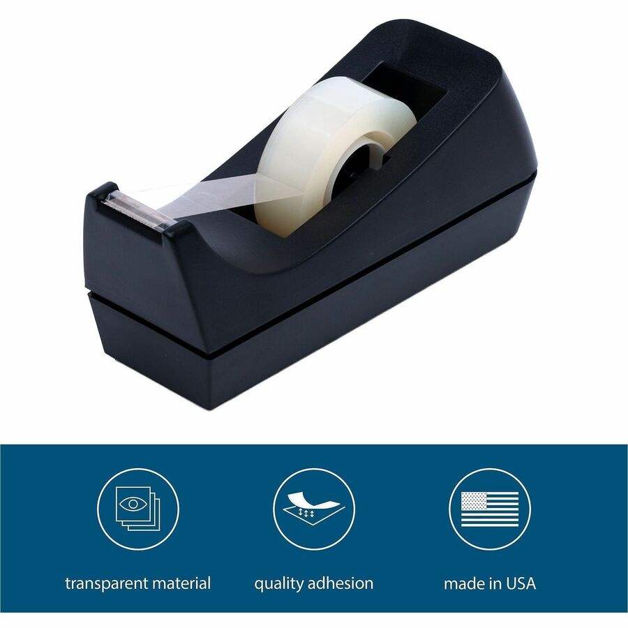 Business Source All-purpose Transparent Glossy Tape - 27.78 yd Length x 0.75" Width - 1" Core - For Sealing, Mending, Protecting - 12 / Pack - Clear