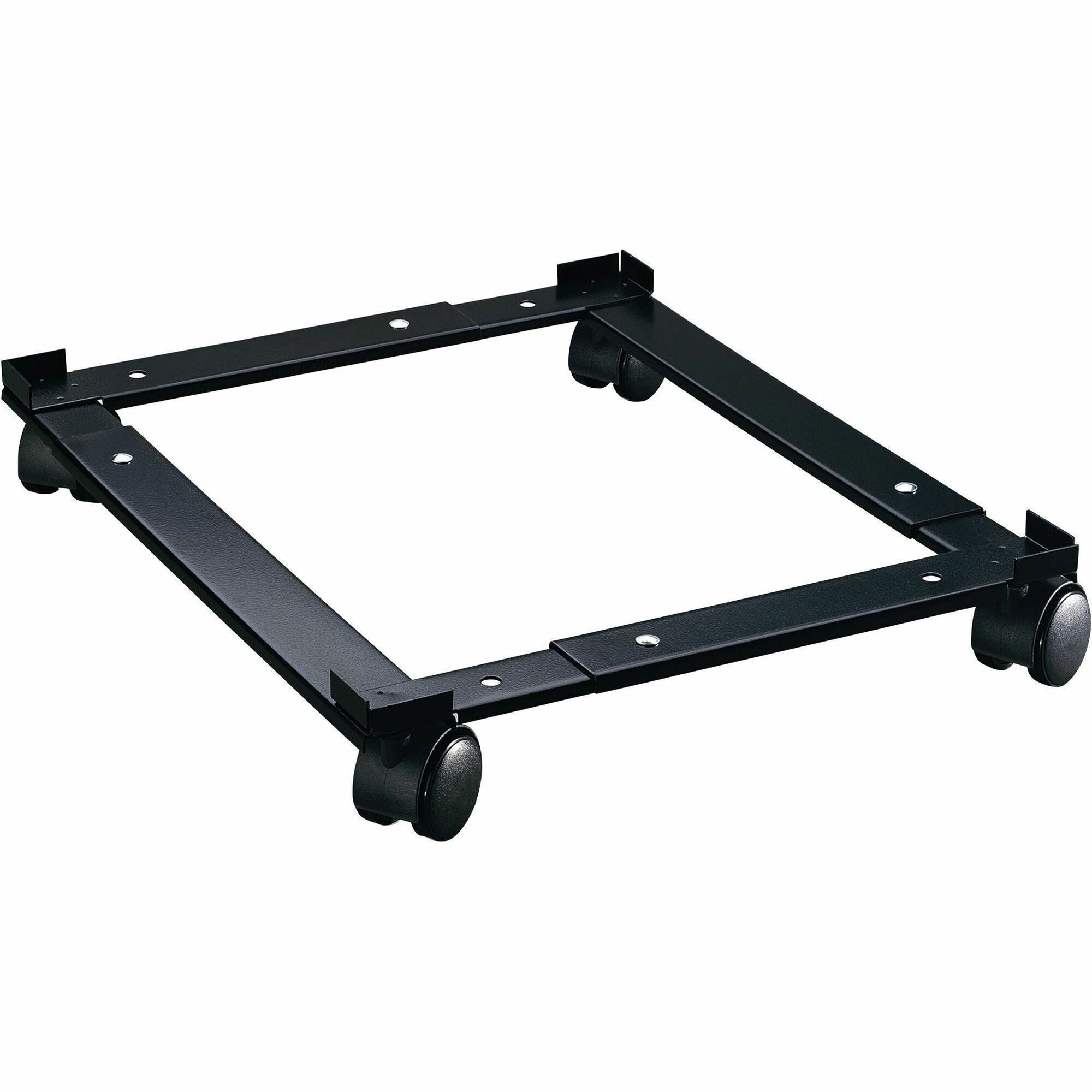 Lorell Commercial-Grade File Caddy - 400 lb Capacity - 4 Casters - Steel - x 16.6" Width x 11.4" Depth x 4" Height - Black - 1 Each - 