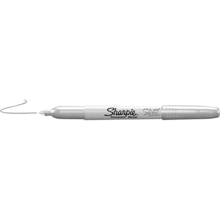 Metallic Fine Point Permanent Markers, Metallic Silver, 36/Pack