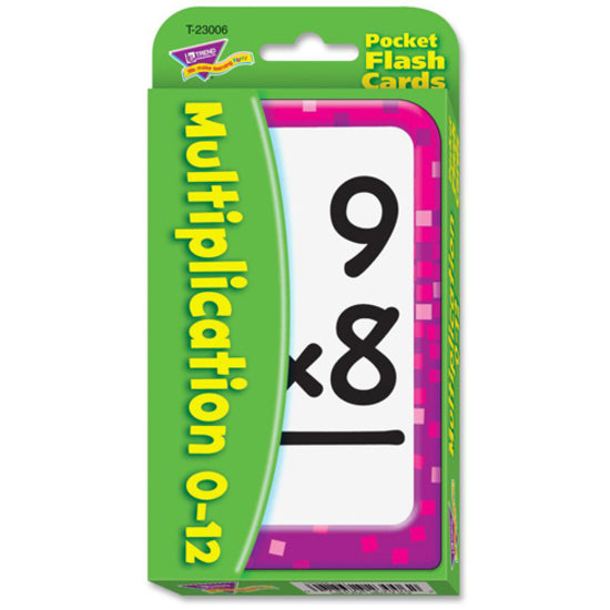 Trend Multiplication Pocket Flash Cards - Educational - 56 / Box - 