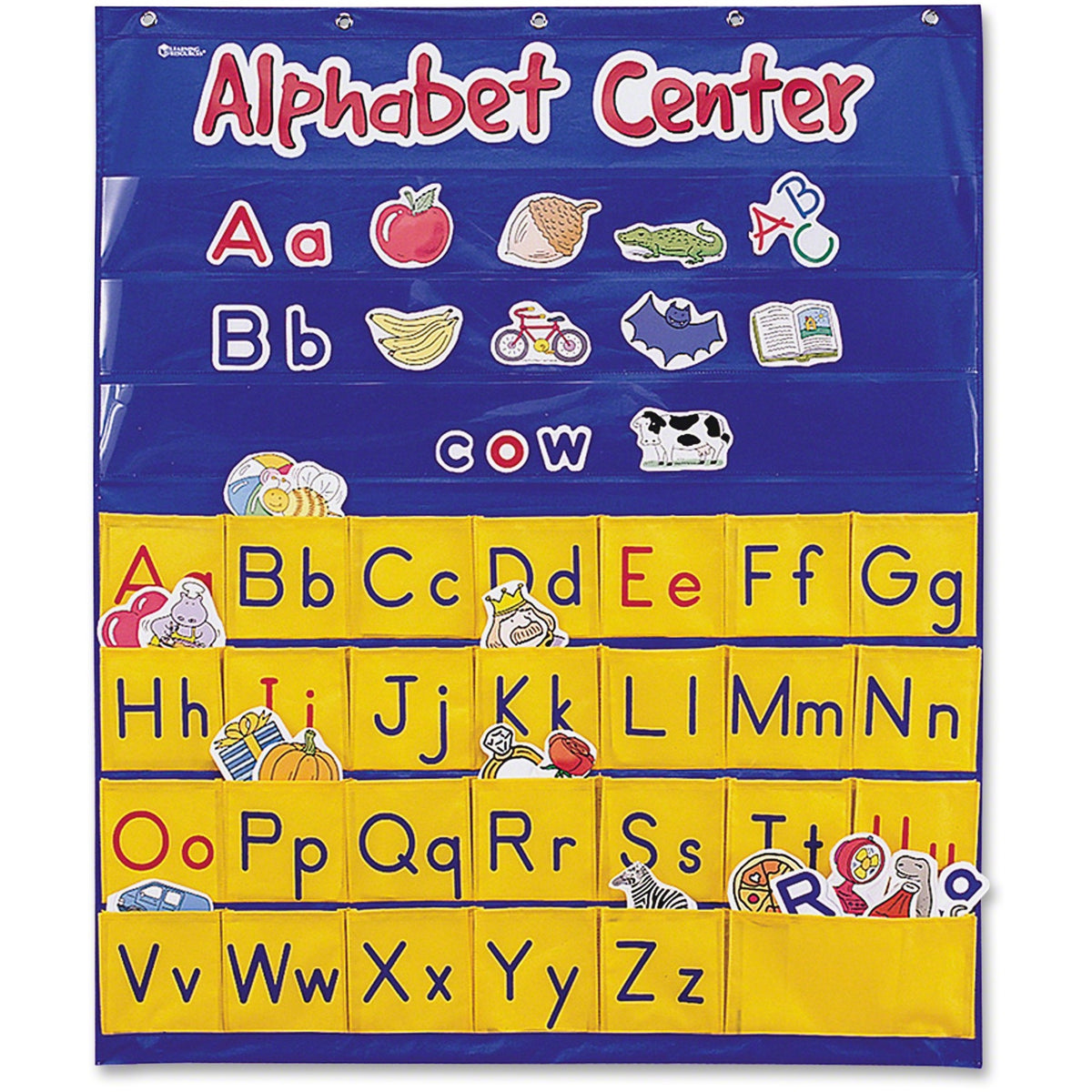Learning Resources Alphabet Center Pocket Chart - Theme/Subject: Learning - Skill Learning: Alphabet, Picture Words, Word Building, Letter Sound, Visual, Uppercase Letters, Lowercase Letters, Vowels, Matching, Spelling, Consonant - 3+ - 1 Each
