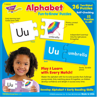 Trend Alphabet Fun-to-Know Puzzles - 3+52 Piece - 