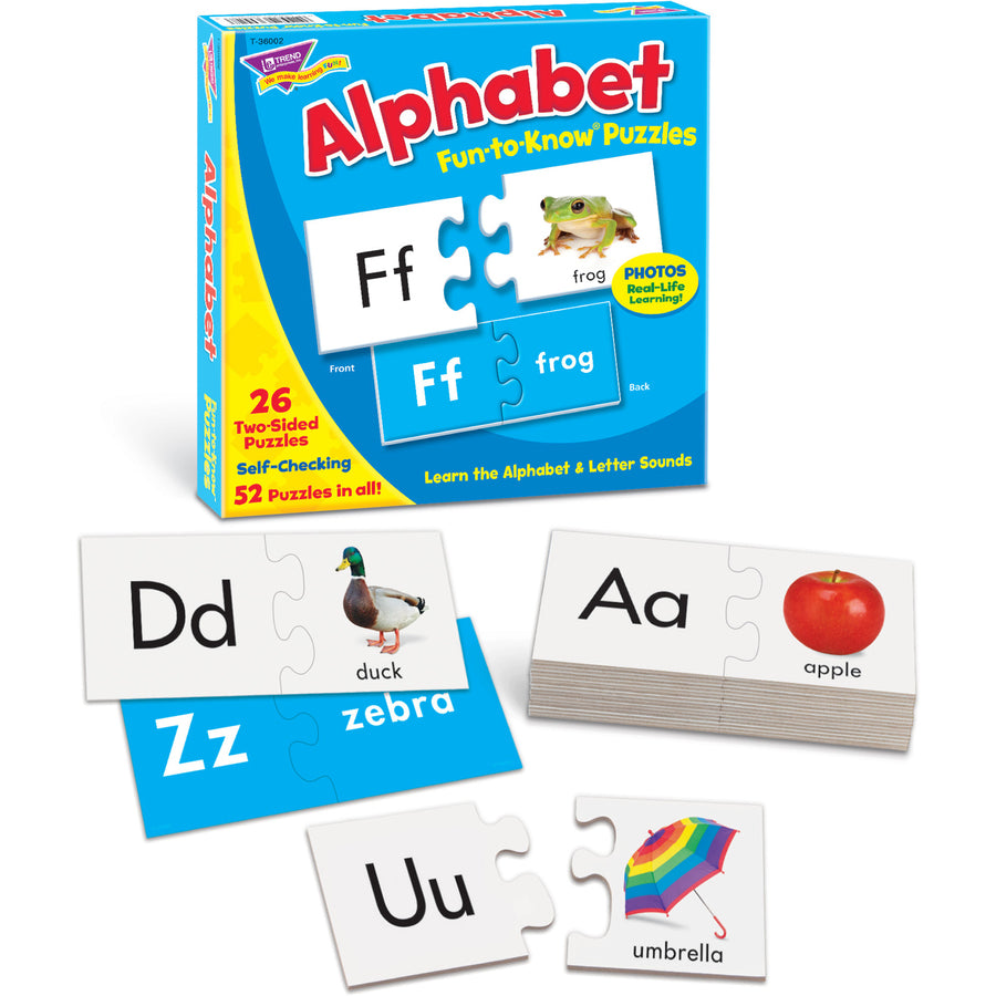 Trend Alphabet Fun-to-Know Puzzles - 3+52 Piece - 