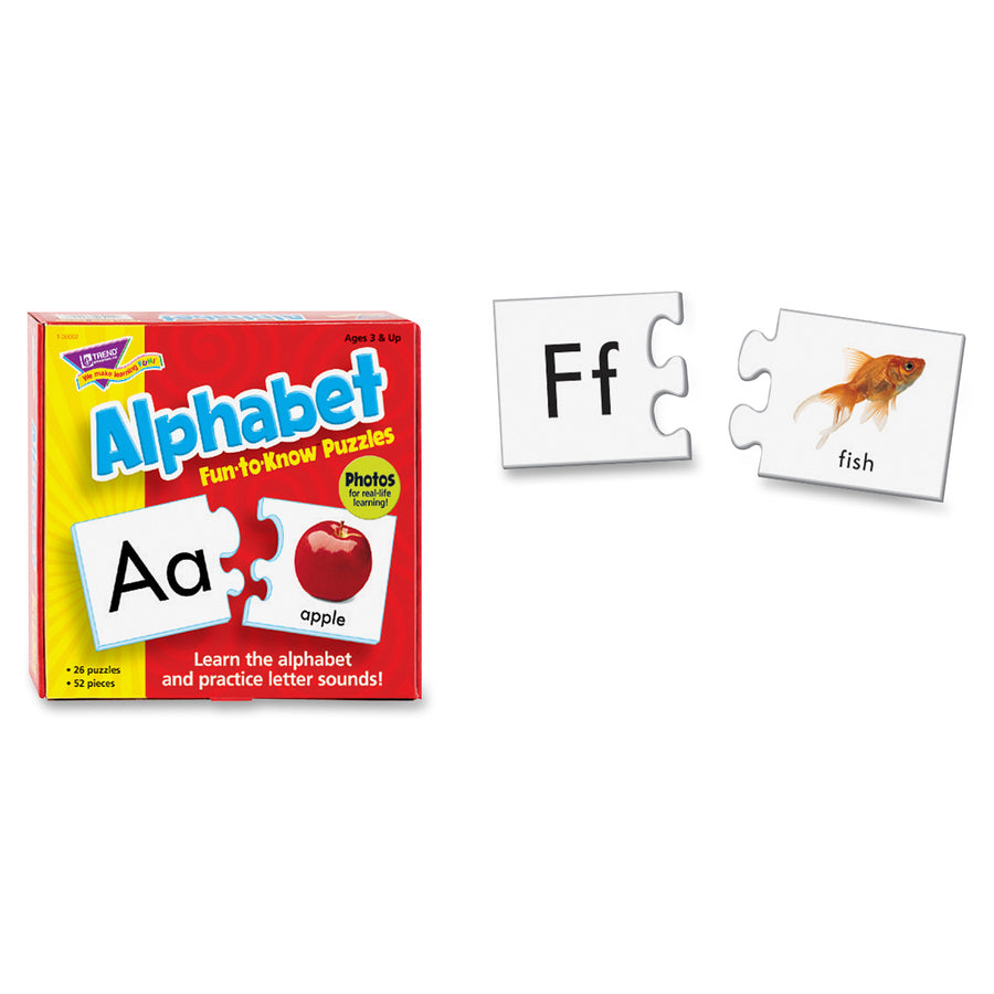 Trend Alphabet Fun-to-Know Puzzles - 3+52 Piece - 