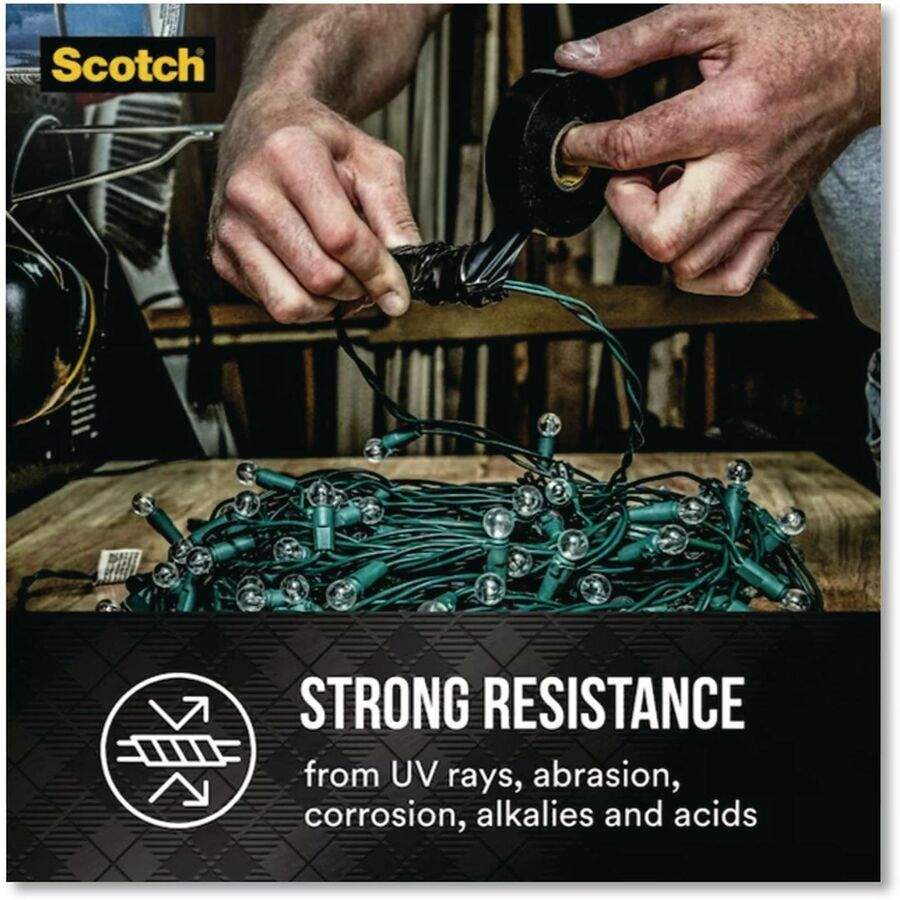 Scotch 88 Super Vinyl Electrical Tape, 0.75" x 66 ft, Black