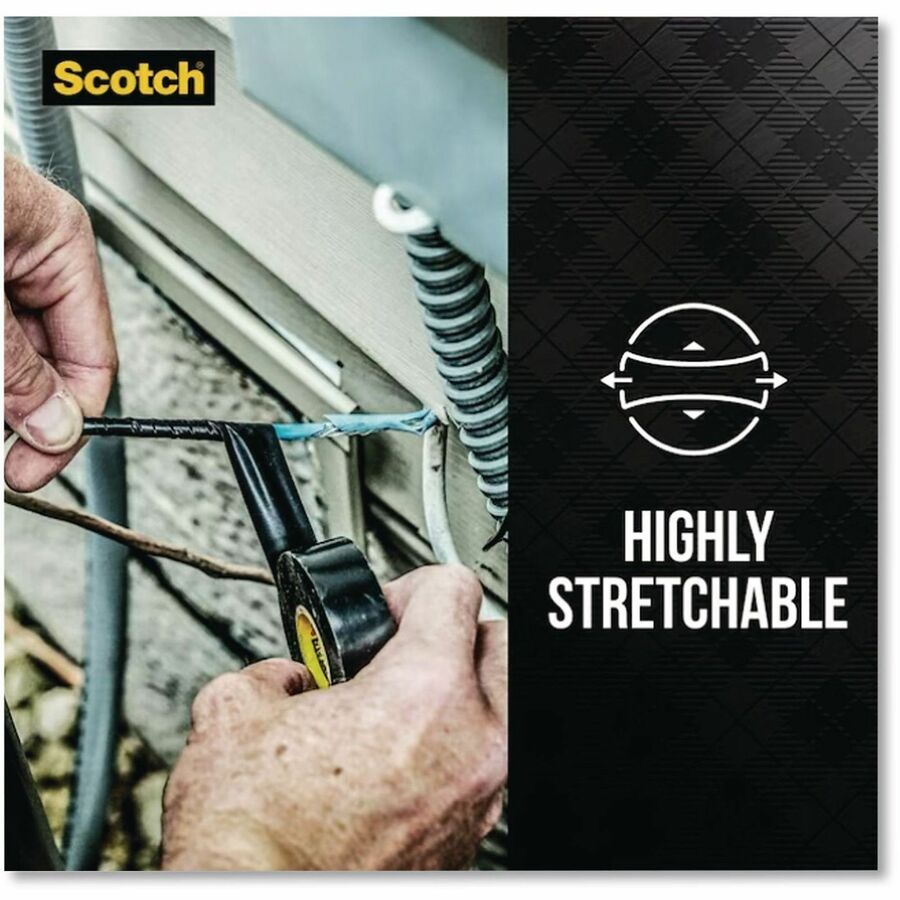 Scotch 88 Super Vinyl Electrical Tape, 0.75" x 66 ft, Black