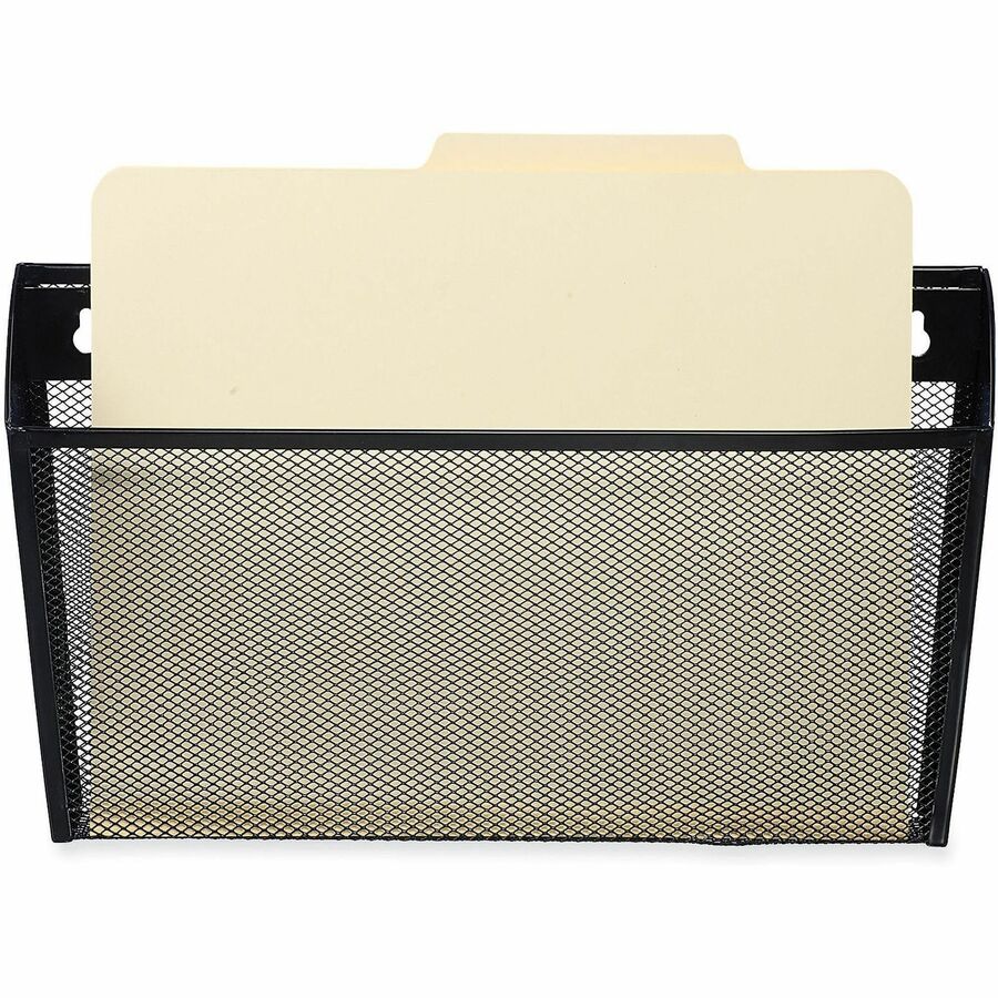 Metal Mesh Wall File, Letter Size, 14" x 3.1" x 8.2", Black