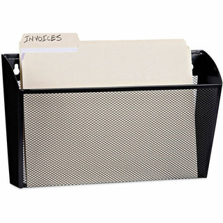 Metal Mesh Wall File, Letter Size, 14" x 3.1" x 8.2", Black