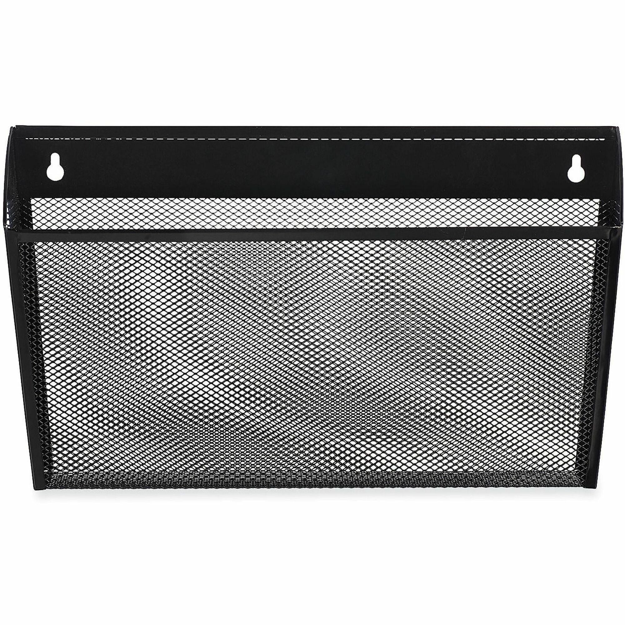 Metal Mesh Wall File, Letter Size, 14" x 3.1" x 8.2", Black