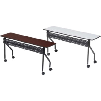 OfficeWorks Mobile Training Table, Rectangular, 72" x 18" x 29", Gray/Charcoal