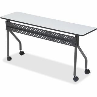 OfficeWorks Mobile Training Table, Rectangular, 72" x 18" x 29", Gray/Charcoal