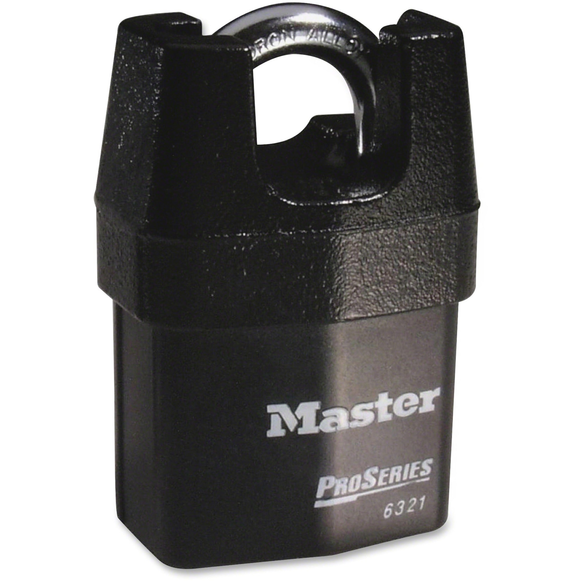 Master Lock Boron Shackle Pro Series Padlock - Keyed Different - 0.31" Shackle Diameter - Cut Resistant, Pry Resistant - Steel - Black - 1 Each - 