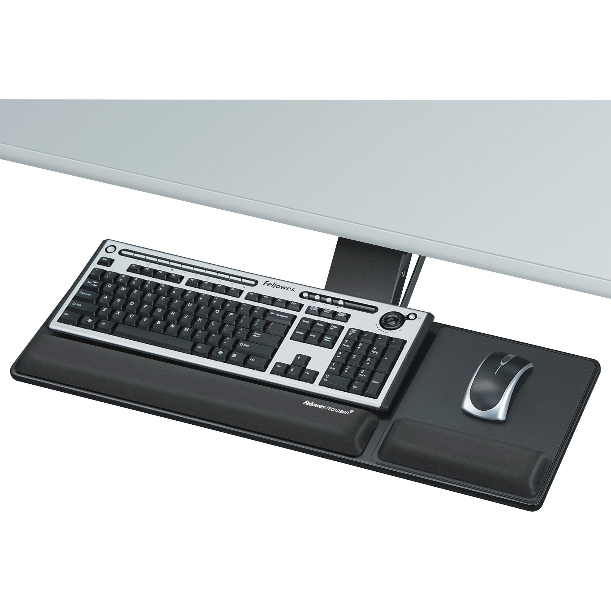 Designer Suites Compact Keyboard Tray, 19w x 9.5d, Black