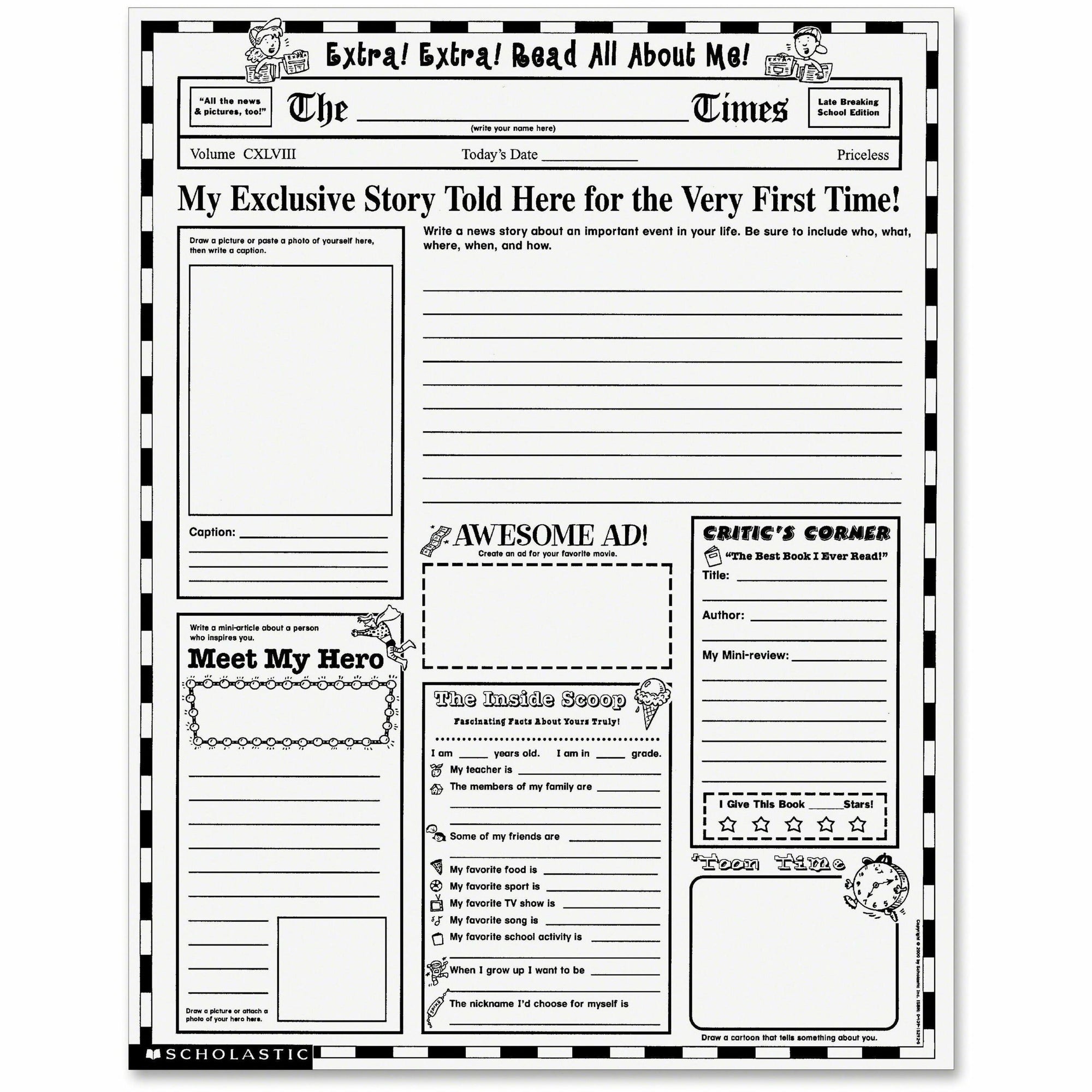 Scholastic Res. Instant Personal Poster Set - 17" Width x 22" Height