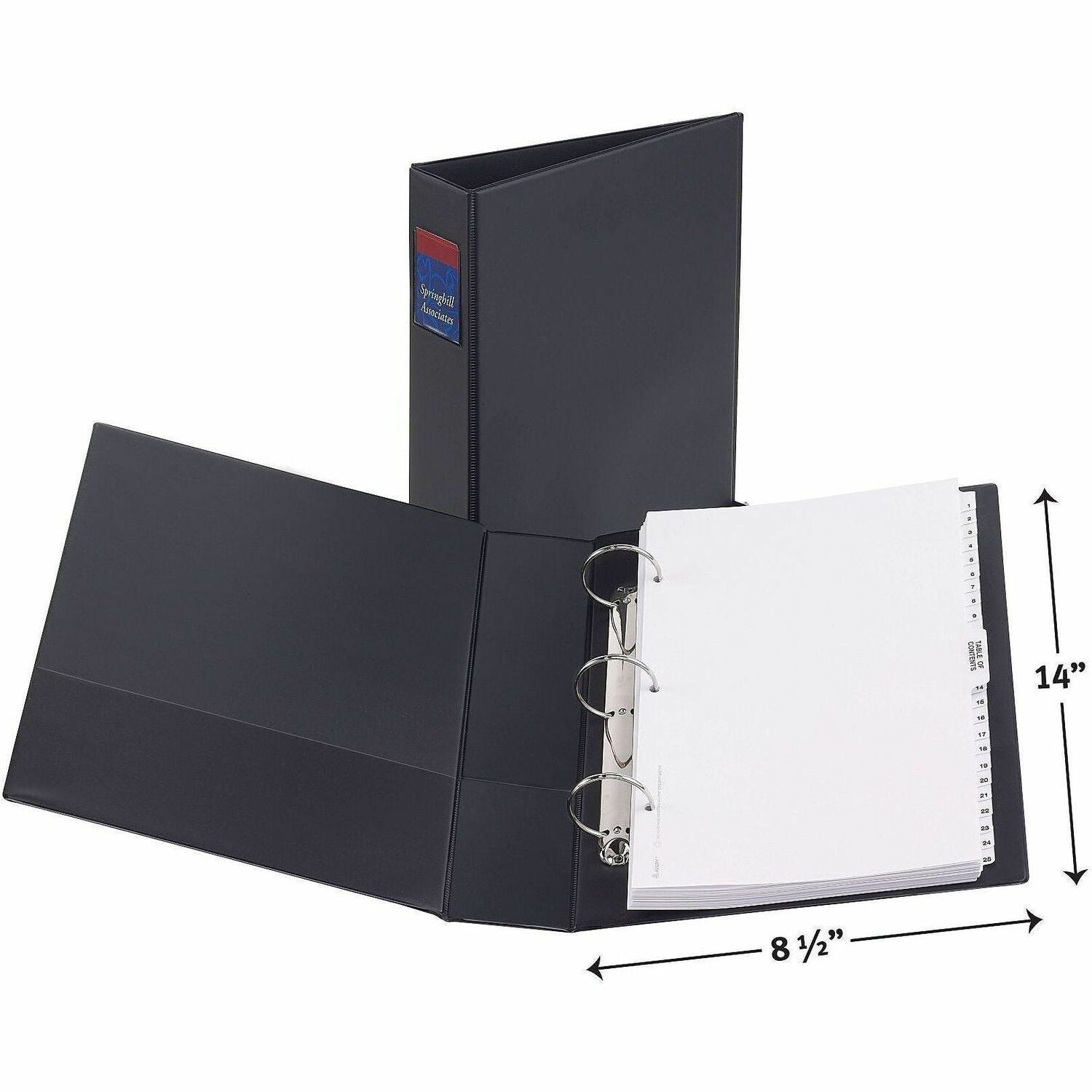 Avery Legal Durable Binder - 2" Binder Capacity - Legal - 8 1/2" x 14" Sheet Size - 275 Sheet Capacity - 3 x Round Ring Fastener(s) - 2 Pocket(s) - Polypropylene - Recycled - Spine Label, Durable, Flexible, Sturdy, Rivet, Label Holder, Business