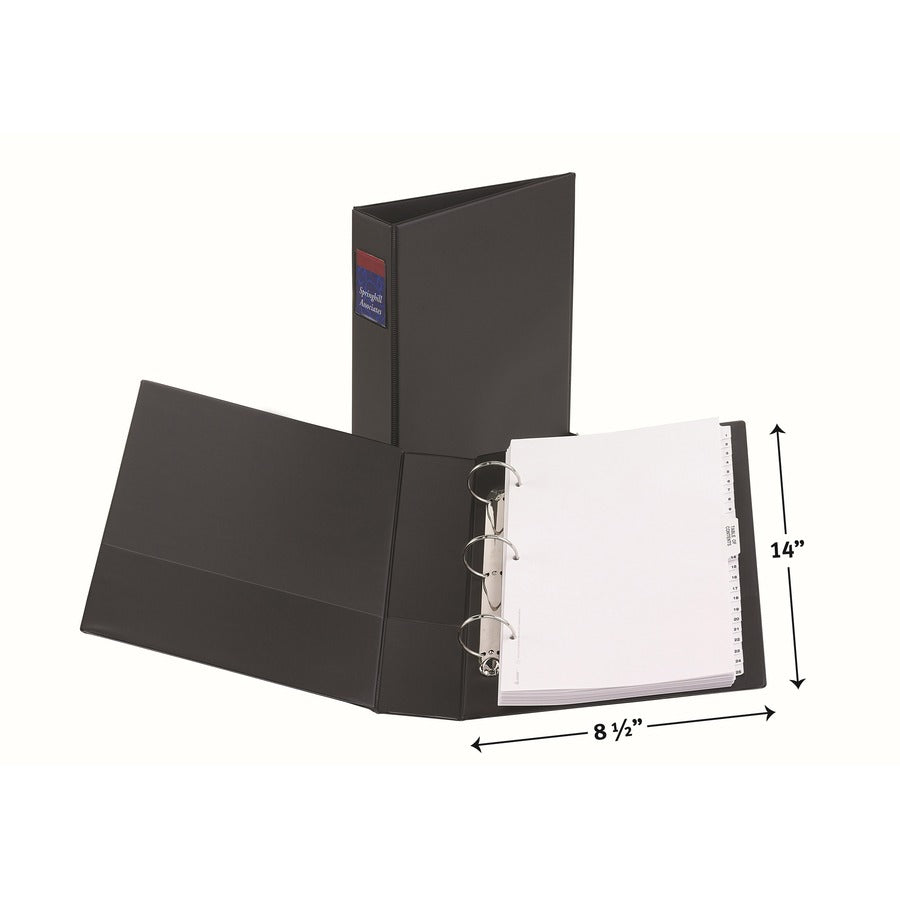 Avery Legal Durable Binder - 2" Binder Capacity - Legal - 8 1/2" x 14" Sheet Size - 275 Sheet Capacity - 3 x Round Ring Fastener(s) - 2 Pocket(s) - Polypropylene - Recycled - Spine Label, Durable, Flexible, Sturdy, Rivet, Label Holder, Business - 