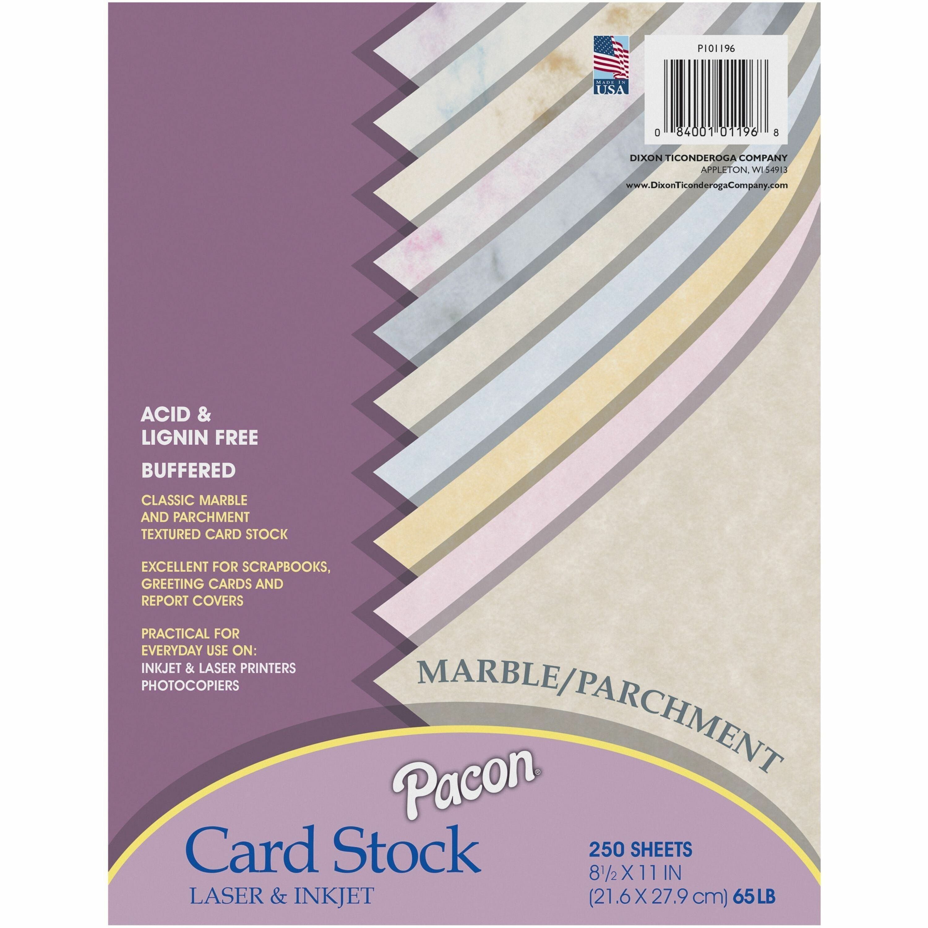 Array Card Stock, 65 lb Cover Weight, 8.5 x 11, Assorted, 250/Pack