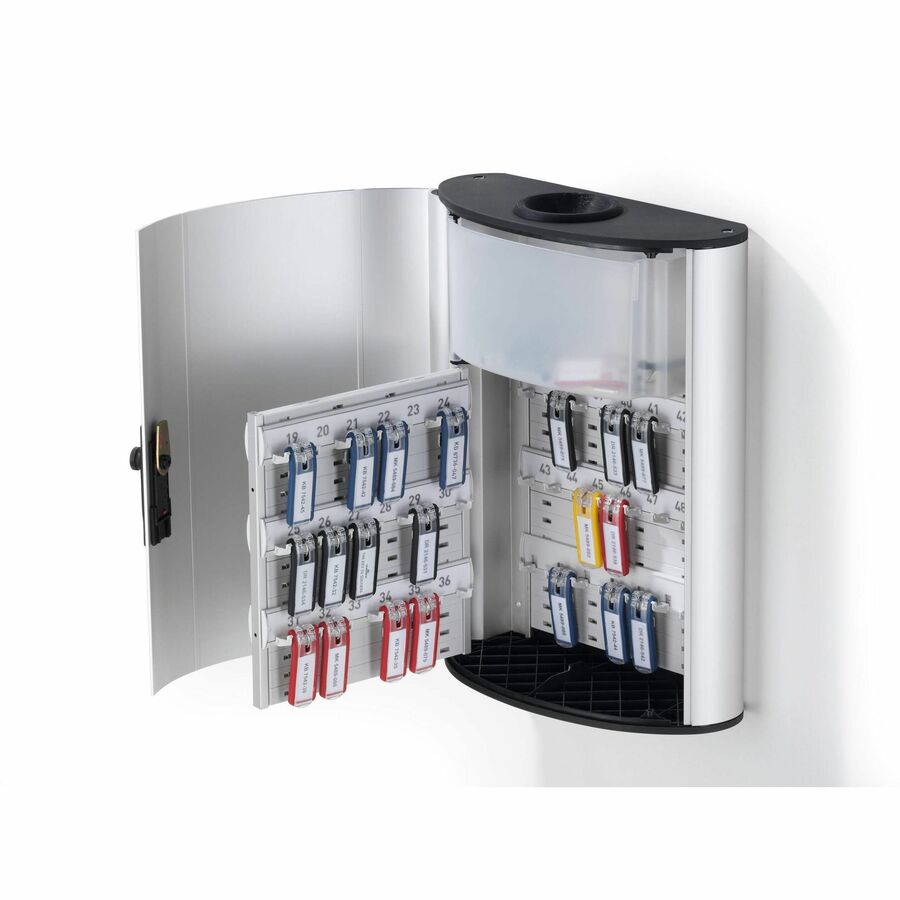 Key Box Plus, 54-Key, Brushed Aluminum, Silver, 11.75 x 4.63 x 15.75