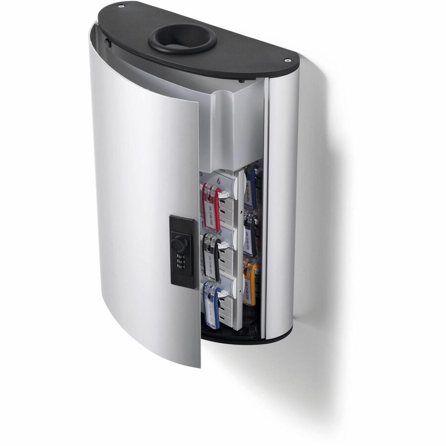 Key Box Plus, 54-Key, Brushed Aluminum, Silver, 11.75 x 4.63 x 15.75