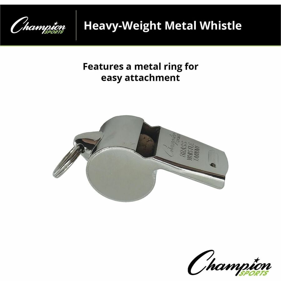 Sports Whistle, Heavy Weight, Metal, Silver, Dozen