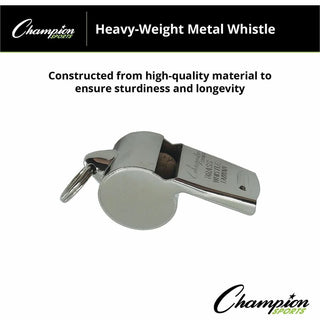 Sports Whistle, Heavy Weight, Metal, Silver, Dozen