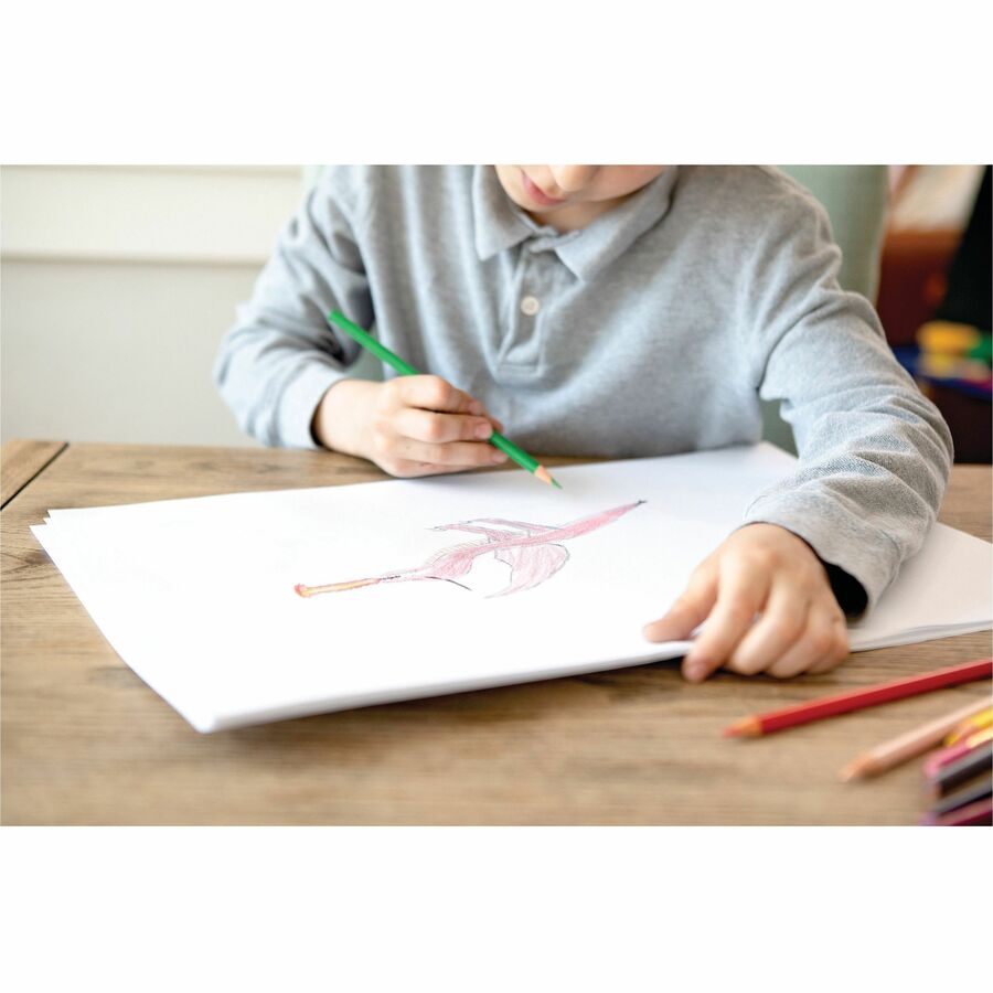 White Drawing Paper, 47 lb Text Weight, 18 x 24, Pure White, 500/Ream