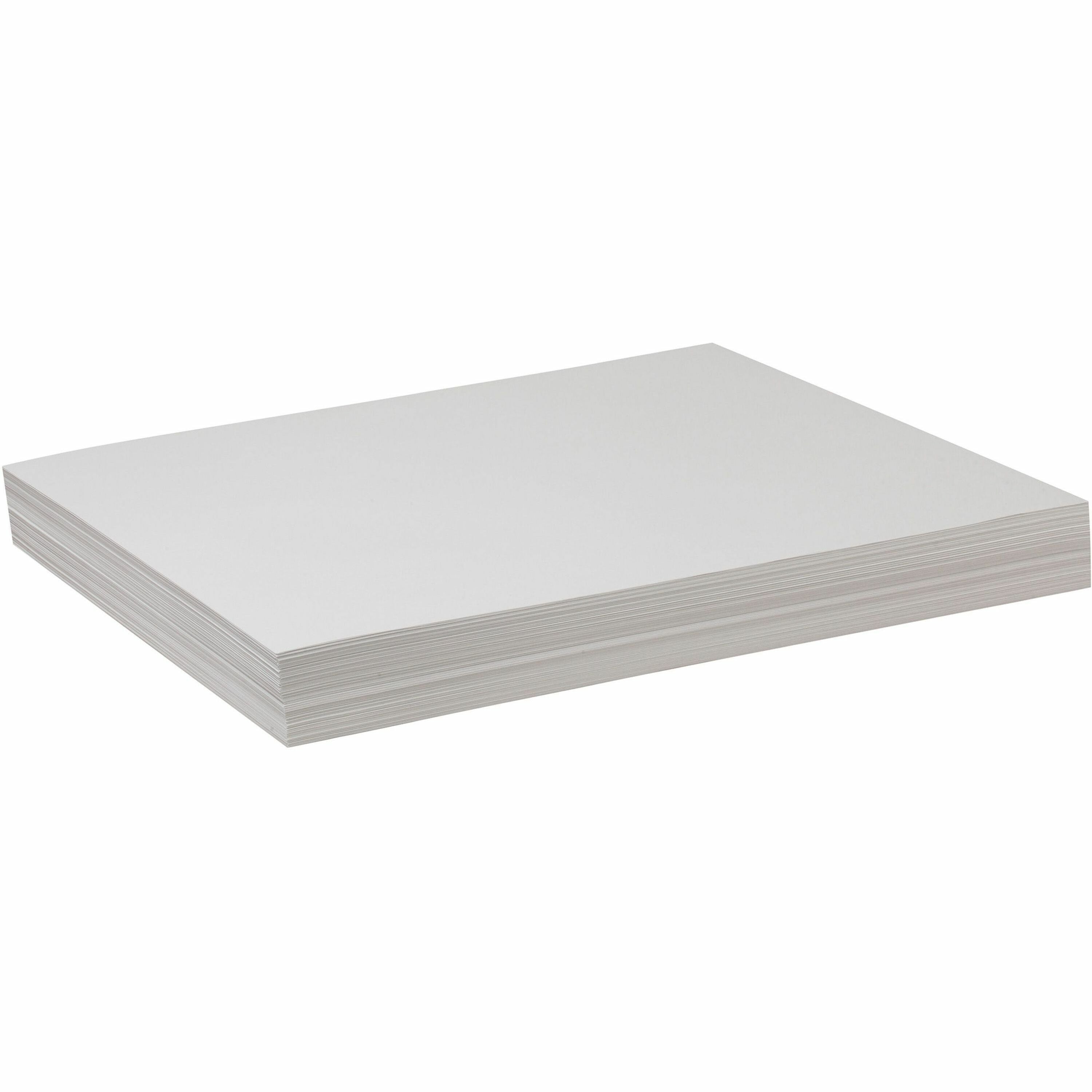 White Drawing Paper, 47 lb Text Weight, 18 x 24, Pure White, 500/Ream